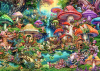 Merry Mushroom Village Puzzel (1000 stukjes)-2