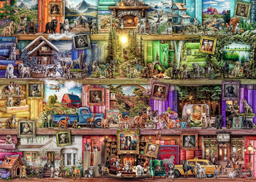 The Library of Dogs Puzzel (1000 stukjes)-2