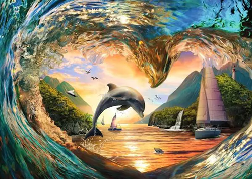 Sunset Splash Puzzel (1000 stukjes)-2