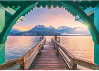 Footbridge at Lac d'Annecy Puzzel (1000 stukjes)-2