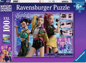 Ravensburger KPop Demon Hunters - Tevreden fans, tevreden Honmoon! Puzzel (100 XXL stukjes)