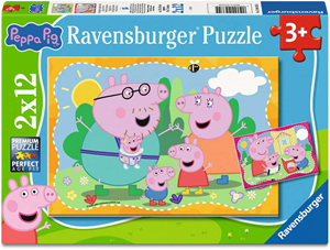Ravensburger Peppa Pig - Happy Families Puzzel (2x12 stukjes)