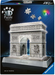 Iconics 3D Puzzel - Arc de Triomphe Paris with Light (216 stukjes)