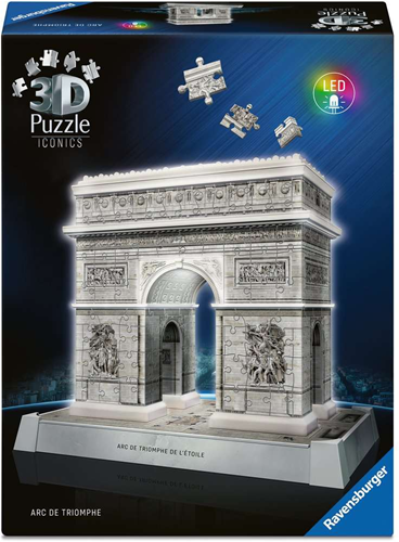 Iconics 3D Puzzel - Arc de Triomphe Paris with Light (216 stukjes)