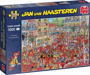 Afbeelding van het spelletje Jan van Haasteren - La Tomatina Puzzel (1000 stukjes)