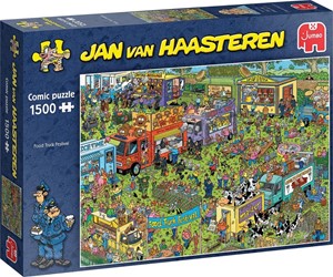 Afbeelding van het spelletje Jan van Haasteren - Food Truck Festival Puzzel (1500 stukjes)