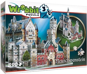 Wrebbit 3D Puzzel Neuschwanstein kasteel 890 stukjes