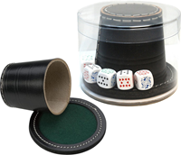 Pokerbeker met Pokerstenen Leer (9 cm) 
