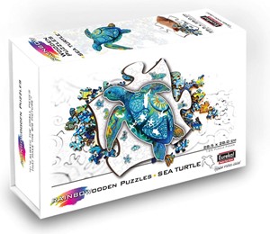 Afbeelding van het spelletje Rainbow Houten Puzzel - Zeeschildpad (125 stukjes)