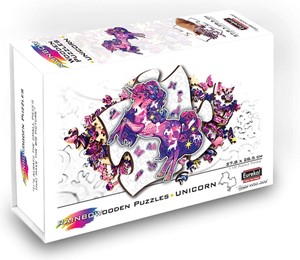 Afbeelding van het spelletje Rainbow Houten Puzzel - Eenhoorn (110 stukjes)