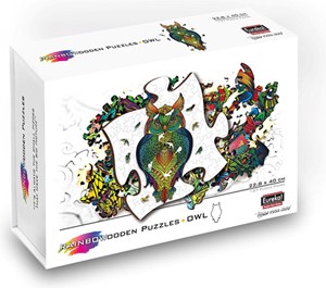 Afbeelding van het spelletje Rainbow Houten Puzzel - Uil (137 stukjes)