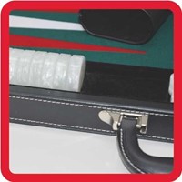 Backgammon Zwart Luxe groen/rood/wit-3