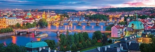 Prague Czech Republic Panorama Puzzel (1000 stukjes)-2