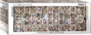 Thumbnail van een extra afbeelding van het spel Michelangelo - Sixtijnse Kapel Panorama Puzzel (1000 stukjes)