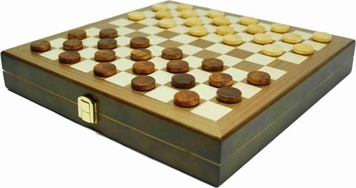 Schaak-Dam-Backgammon Cassette 29x29cm-3