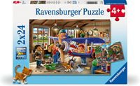 Airplane & Train Repair Puzzel (2x24 stukjes)