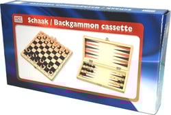Schaak-/backgammon Klapcassette