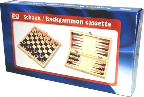 Schaak-/backgammon Klapcassette