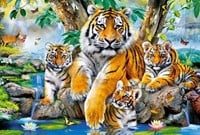 Tigers by the Stream Puzzel (1000 stukjes)-2