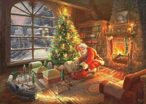 Santa Claus is Here Puzzel (1000 stukjes)-2