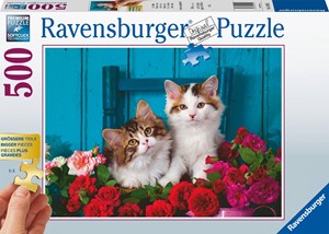 Afbeelding van het spelletje Katjes en Rozen Puzzel (500 stukjes)