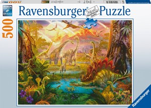 Afbeelding van het spelletje Land Van De Dinosauriers Puzzel (500 stukjes)