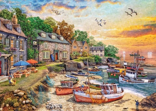 Falcon - Harbour Cottages Puzzel (1000 stukjes)-2