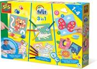 SES My first - 3 in 1 Vingerverven Kleuren en Vormen Plakken