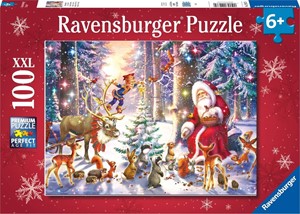 Afbeelding van het spel Kerstmis in het bos Puzzel (100 XXL stukjes)