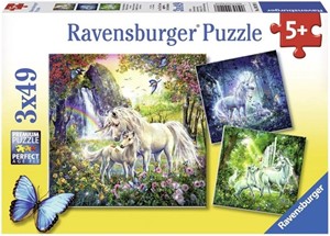 Afbeelding van het spel Mooie Eenhoorns Puzzel (3x49 stukjes)