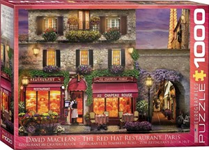 Afbeelding van het spelletje The Red Hat Restaurant Paris Puzzel (1000 stukjes)