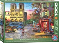 Notre Dame Sunset Puzzel (1000 stukjes)