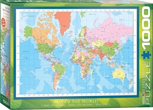 Afbeelding van het spelletje Map of the World Puzzel (1000 stukjes)