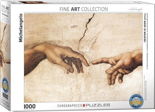 Creation of Adam - Michelangelo Puzzel (1000 stukjes)