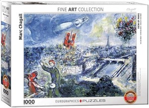 Afbeelding van het spelletje Le Bouquet de Paris - Marc Chagall Puzzel (1000 stilkes)