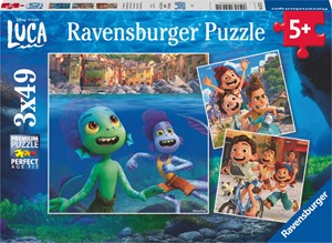 Afbeelding van het spelletje Disney Pixar Luca's Avonturen Puzzel (3x49 stukjes)