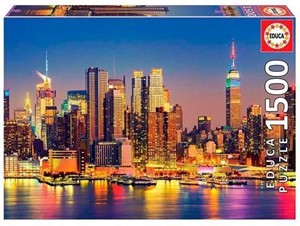 Afbeelding van het spelletje Manhattan bij Nacht Puzzel (1500 stukjes)