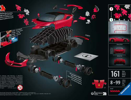 3D Puzzel - Ferrari SF 90 Stradale (108 stukjes)-3