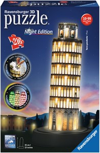 Afbeelding van het spel 3D Puzzel - Toren van Pisa - Night Editie (216 stukjes)