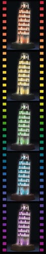 3D Puzzel - Toren van Pisa - Night Editie (216 stukjes)-3