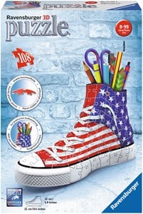 Afbeelding van het spel 3D Puzzel - Sneaker American Style Pennenbak (108 stukjes)