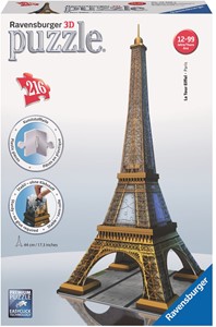 Afbeelding van het spelletje 3D Puzzel - Eiffeltoren (216 stukjes)