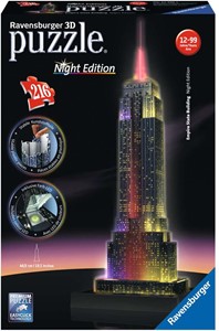 3D Puzzel Empire State Building Night Edition 216 stukjes