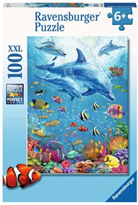 Afbeelding van het spelletje Bijeenkomst van de Dolfijnen Puzzel (100 XXL stukjes)