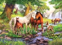 Wilde Paarden bij de Rivier Puzzel (300 XXL stukjes)-2