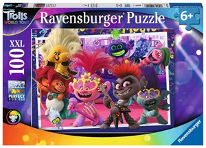 Afbeelding van het spelletje Trolls 2 World Tour Puzzel (100 XXL stukjes)