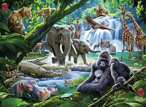 Jungle Dieren Puzzel (100 XXL stukjes)-2