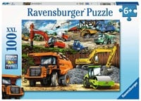Bouwvoertuigen Puzzel (100 XXL stukjes)