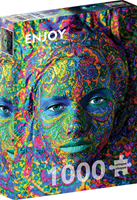 Woman with Color Art Makeup Puzzel (1000 stukjes)