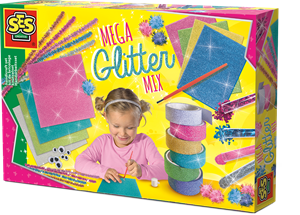 Afbeelding van het spelletje SES - Mega Glitter Knutselset